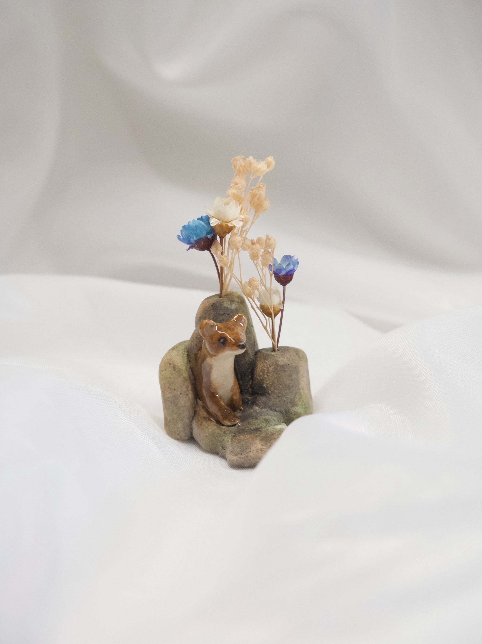 Weasel Dried Flower Totem