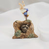 Raccoon Log Dried Flower Totem