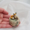 Fox Scratching Trinket Pot