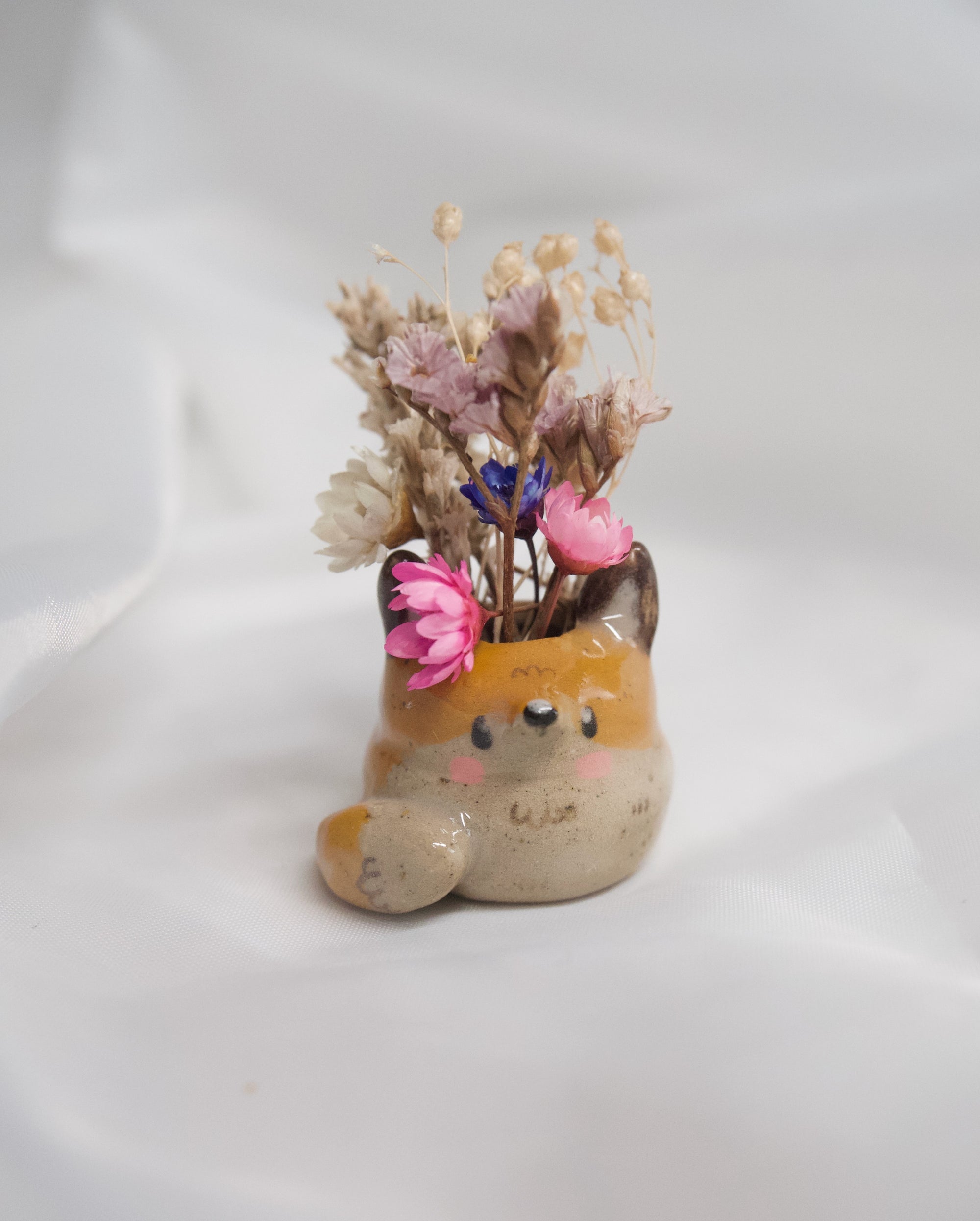 Tiny Speckled Fox Vase