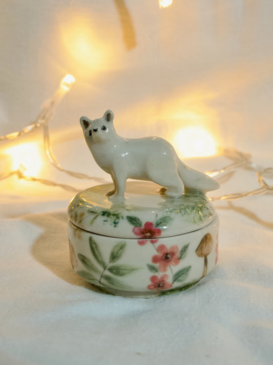 Festive Snow Fox Pot