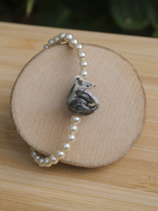 Bella Badger Pearl Bracelet