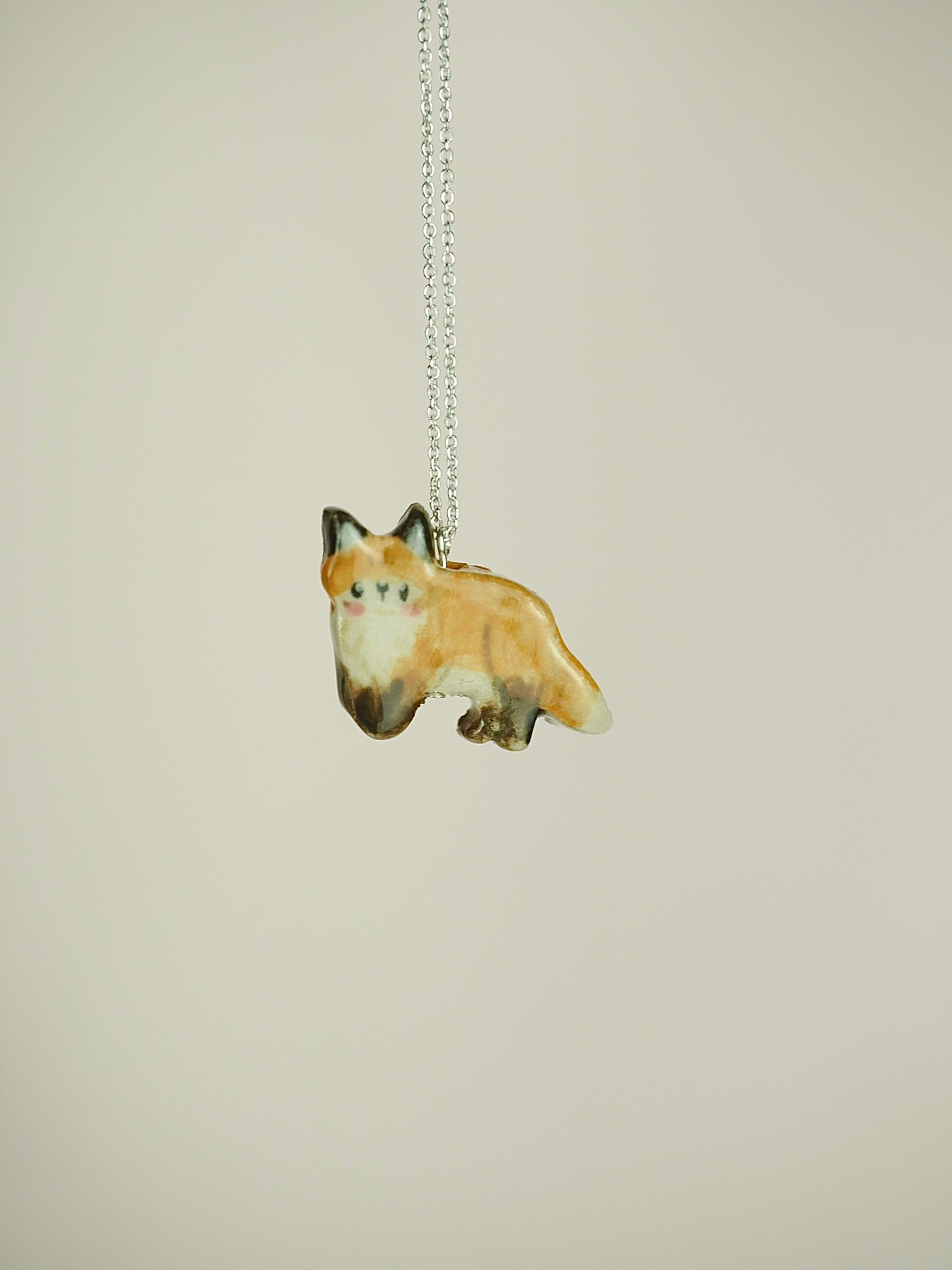 Minature Fox 2D Necklace