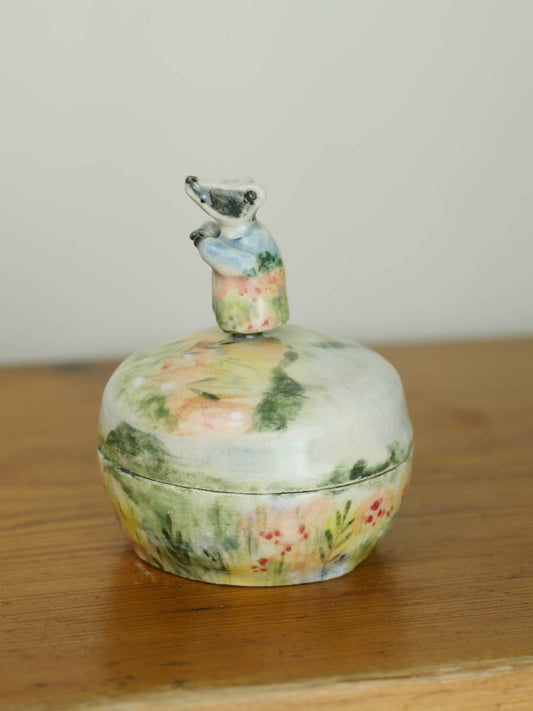 Miniature Floral Fields Badger Pot