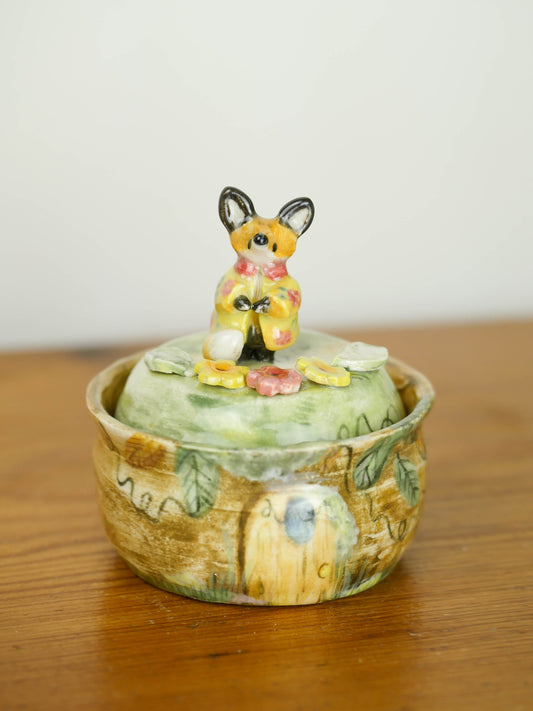 Miniature Woodland Fox Pot