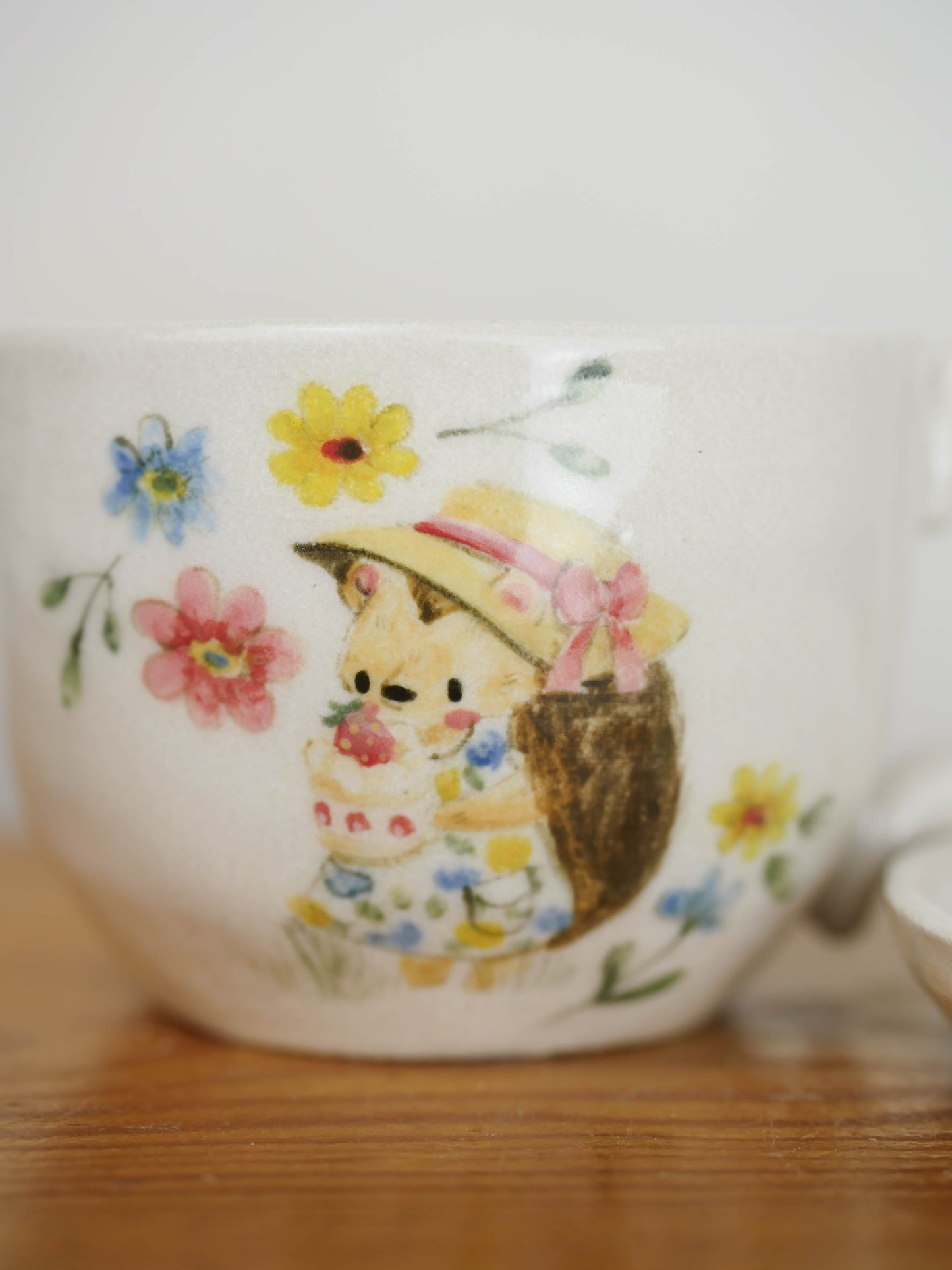 Florist Hedgehog Tea Cup and Saucer