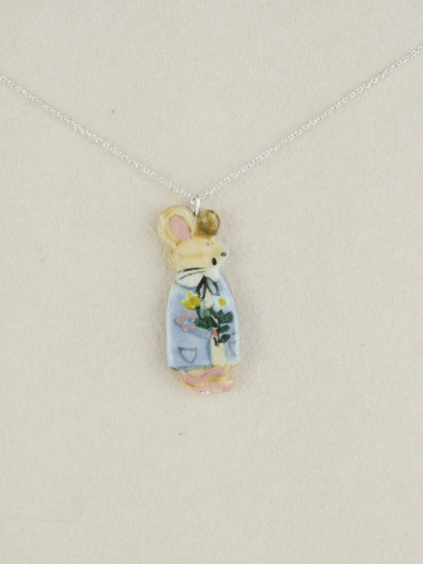 Flower Bouquet Mouse Necklace