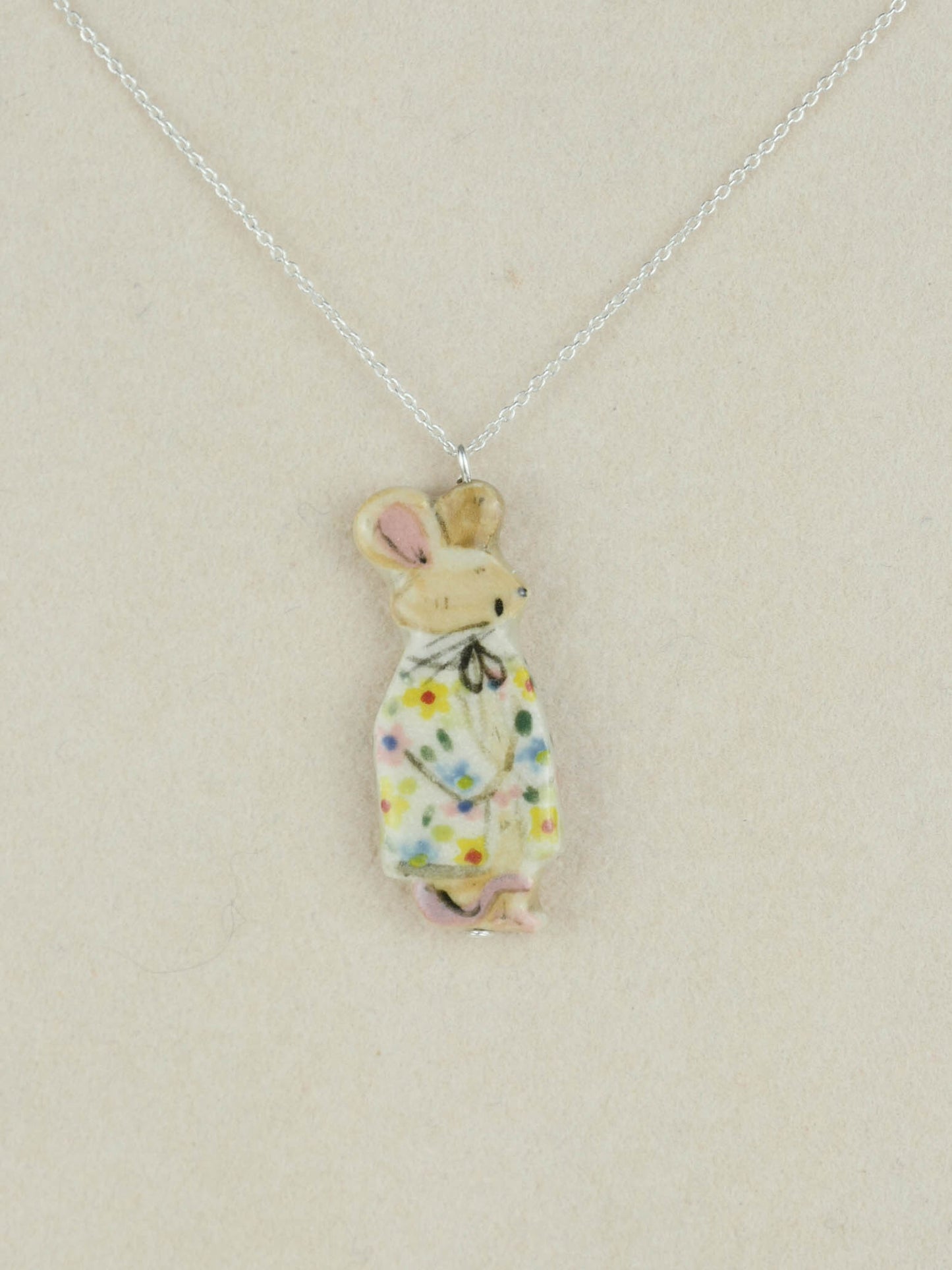 Floral Mouse Jacket Necklace