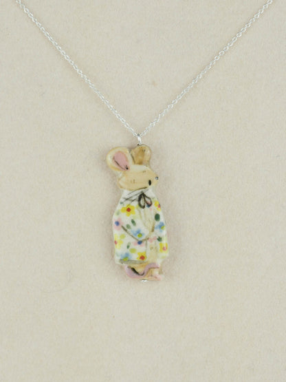 Floral Mouse Jacket Necklace