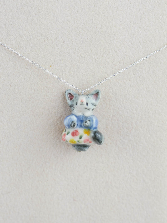 Tea Dress Cat Necklace