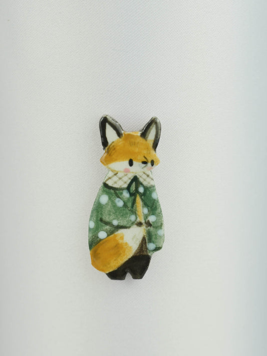 Magnet: Polka Dot Jacket Fox