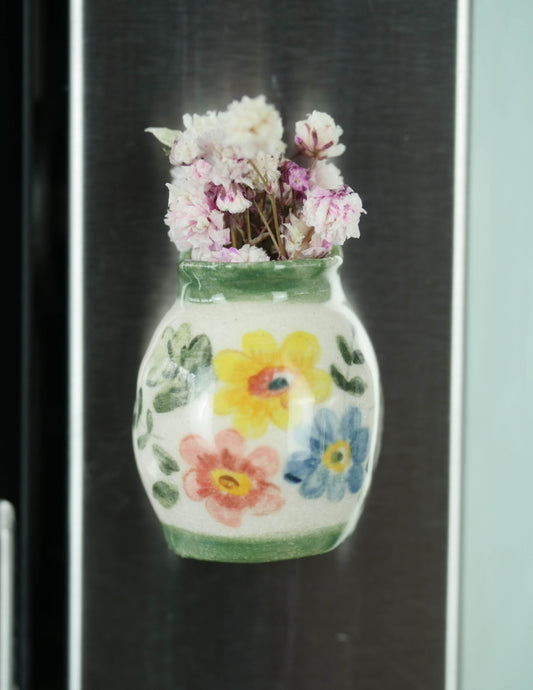 Magnet: Mini Sage Floral Vase