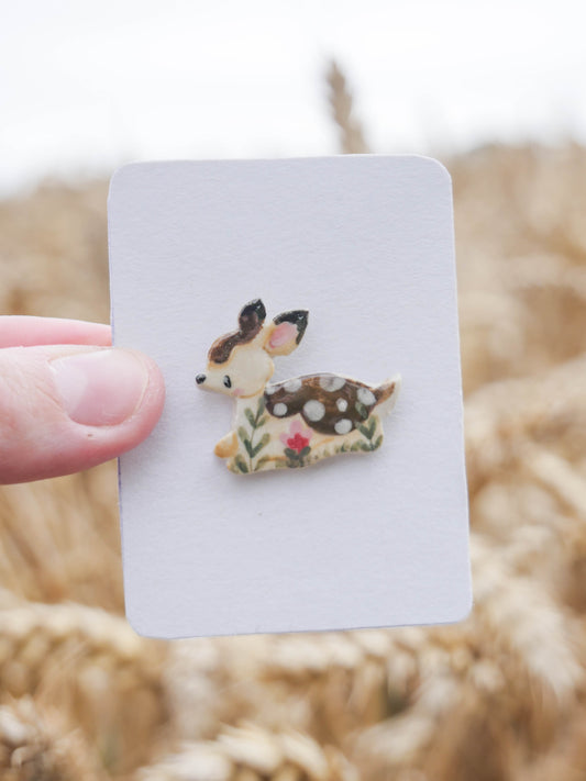 Pin: Floral Deer