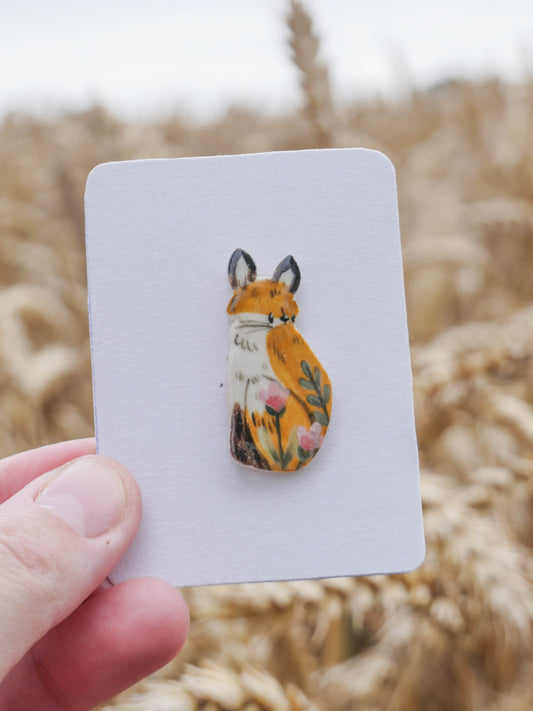 Pin: Floral Fox