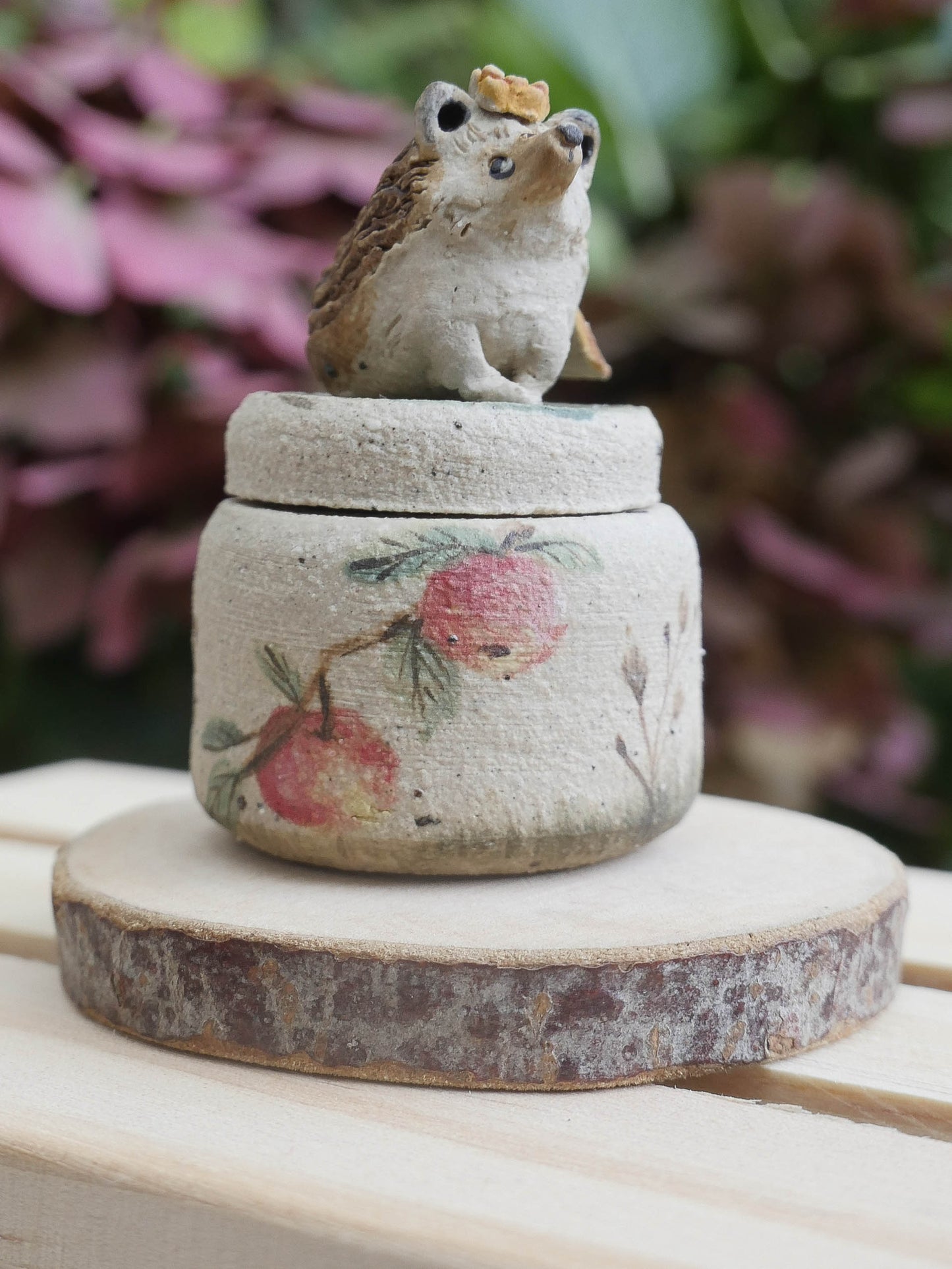 Tiny Speckled Hedgehog Pot