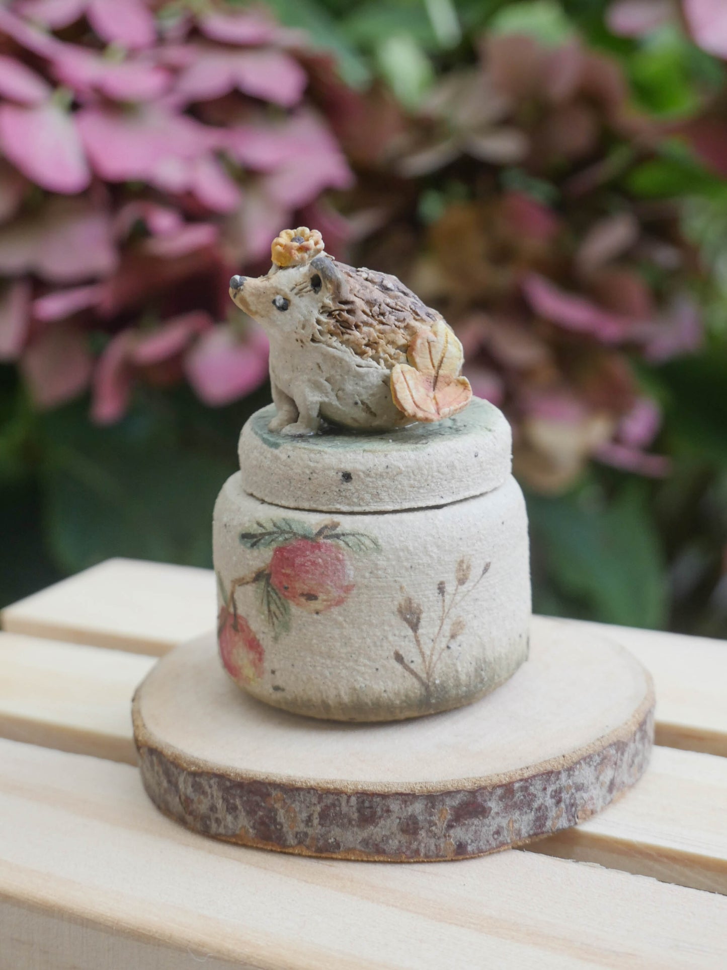 Tiny Speckled Hedgehog Pot