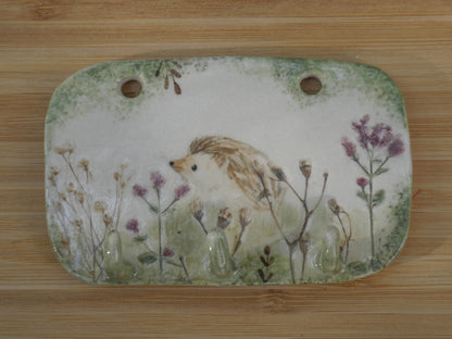 Hedgehog Wall Hanging with Hooks