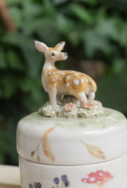 Autumnal Deer Trinket Pot