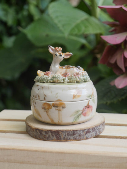 Woodland Deer Trinket Pot