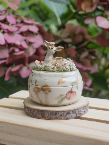 Woodland Deer Trinket Pot