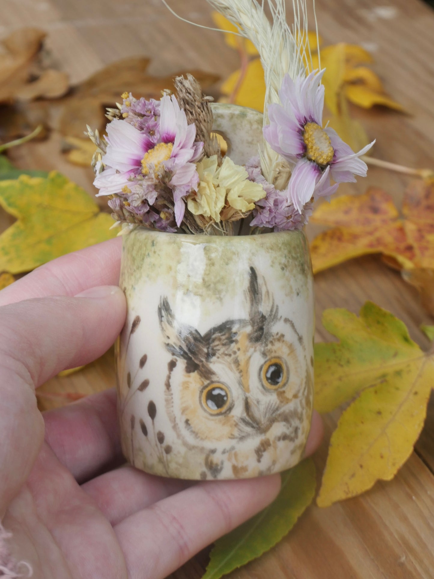 Small Owl Wall Vase