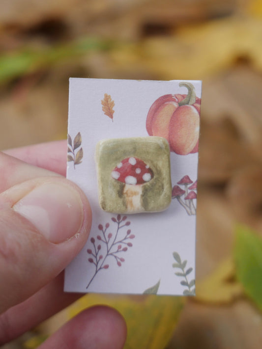 Mini Mushroom Pin