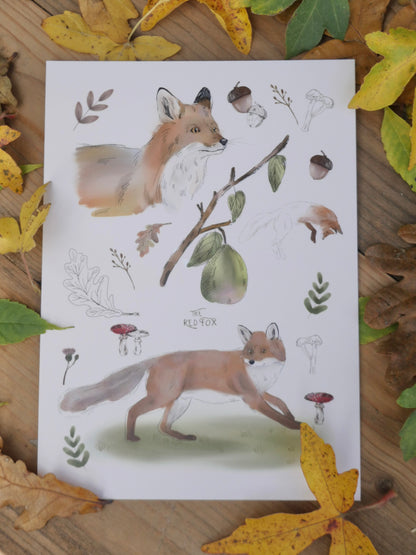 Autumnal 5x7 set of 4 prints