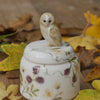 Large Owl Autumnal Pot