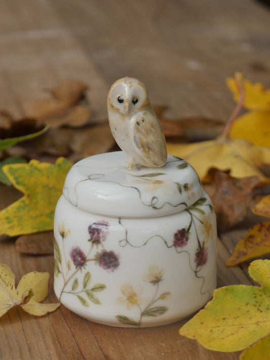 Large Owl Autumnal Pot