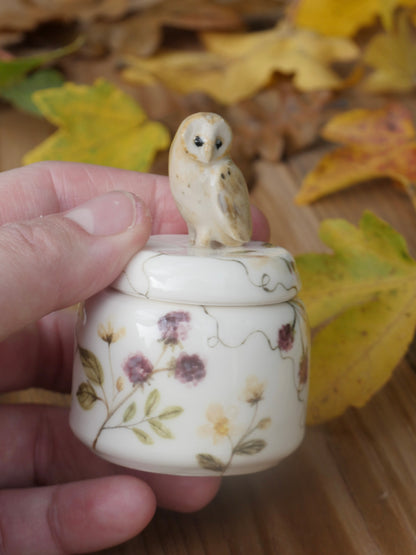 Large Owl Autumnal Pot