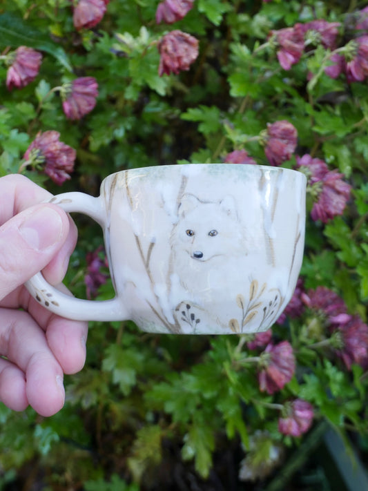 Snow Fox Tea Cup