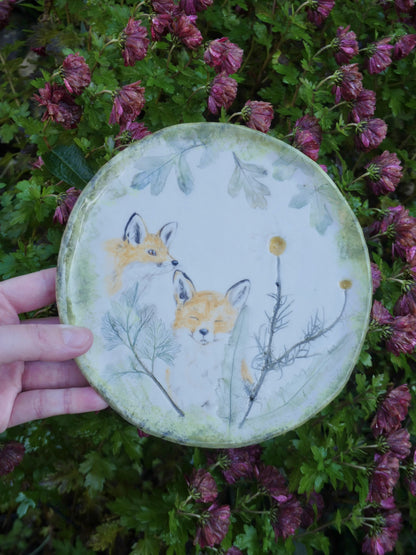 Fox Friends Large Plate