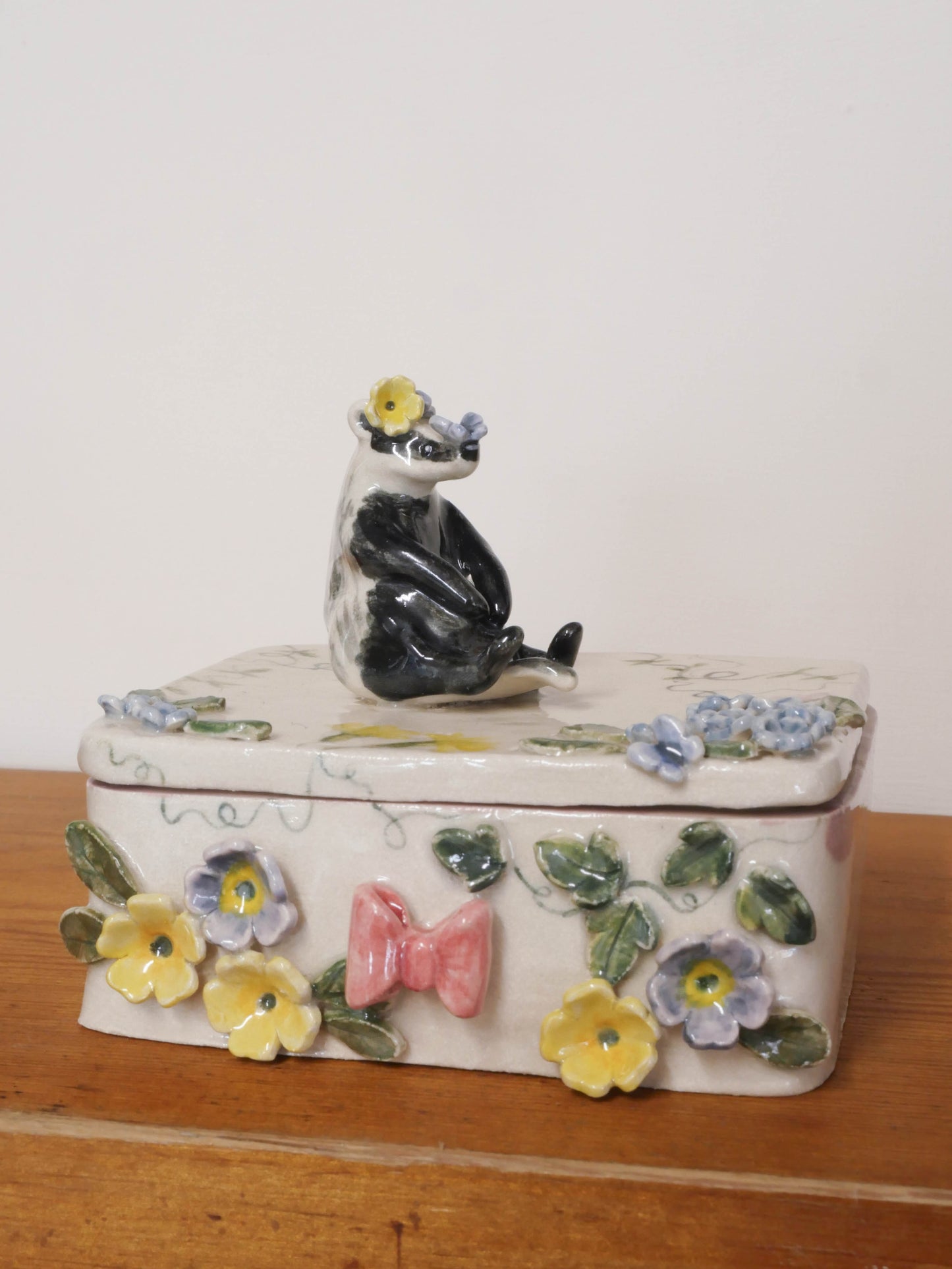 Badger Floral Coquette Trinket Pot