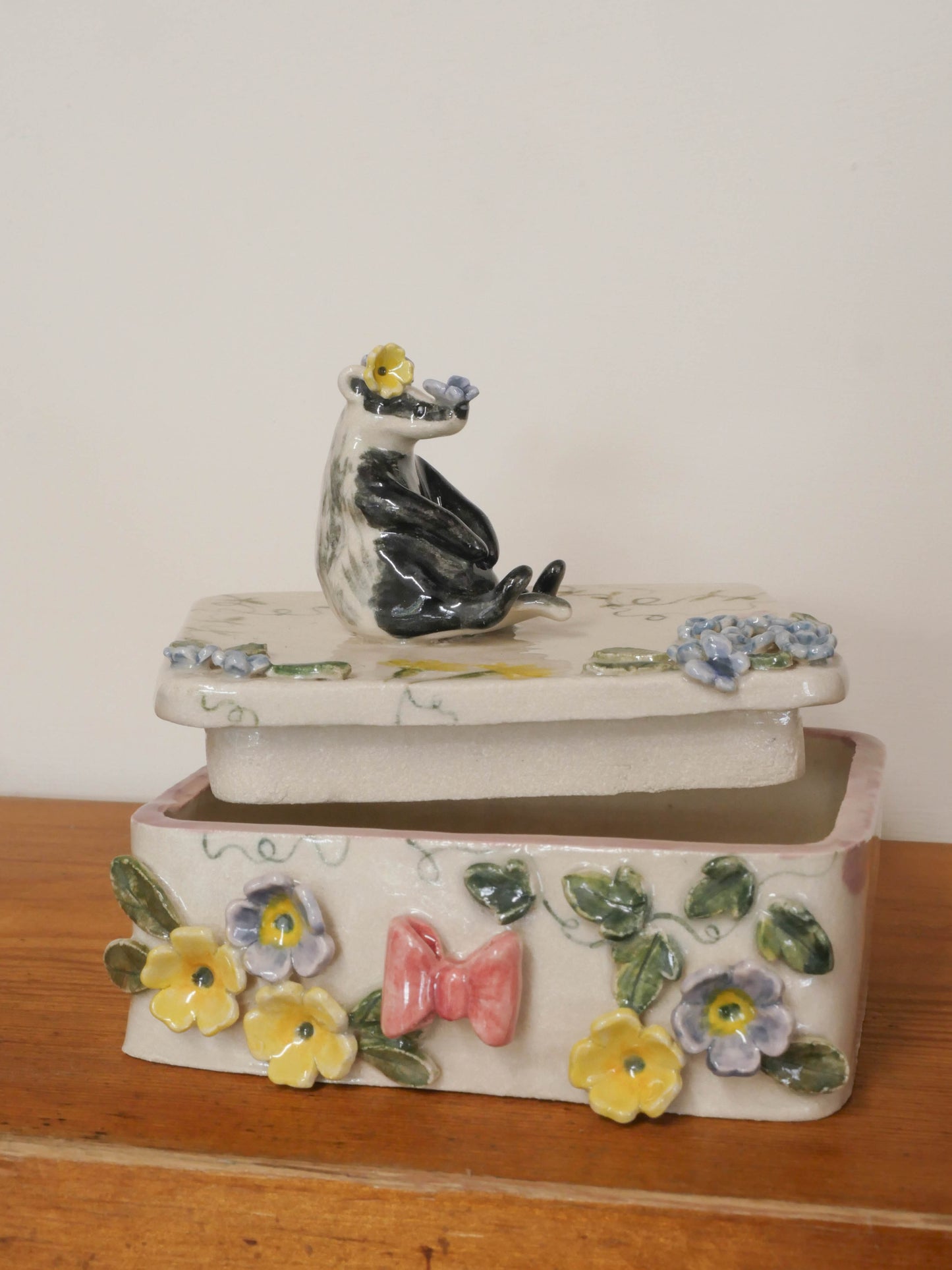 Badger Floral Coquette Trinket Pot