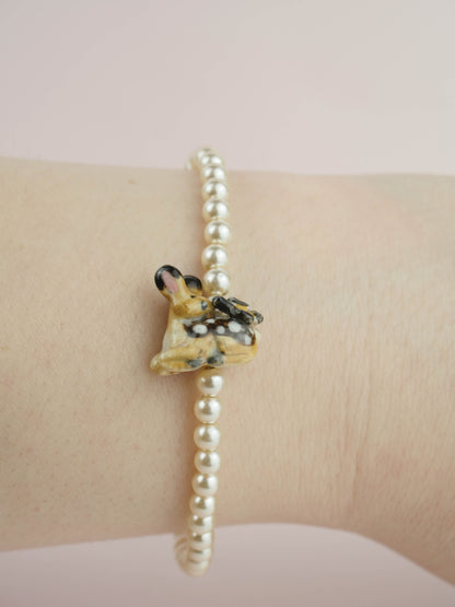 Butterfly Deer Pearl Bracelet