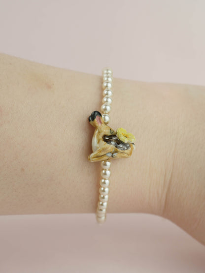 Spring Deer Pearl Bracelet