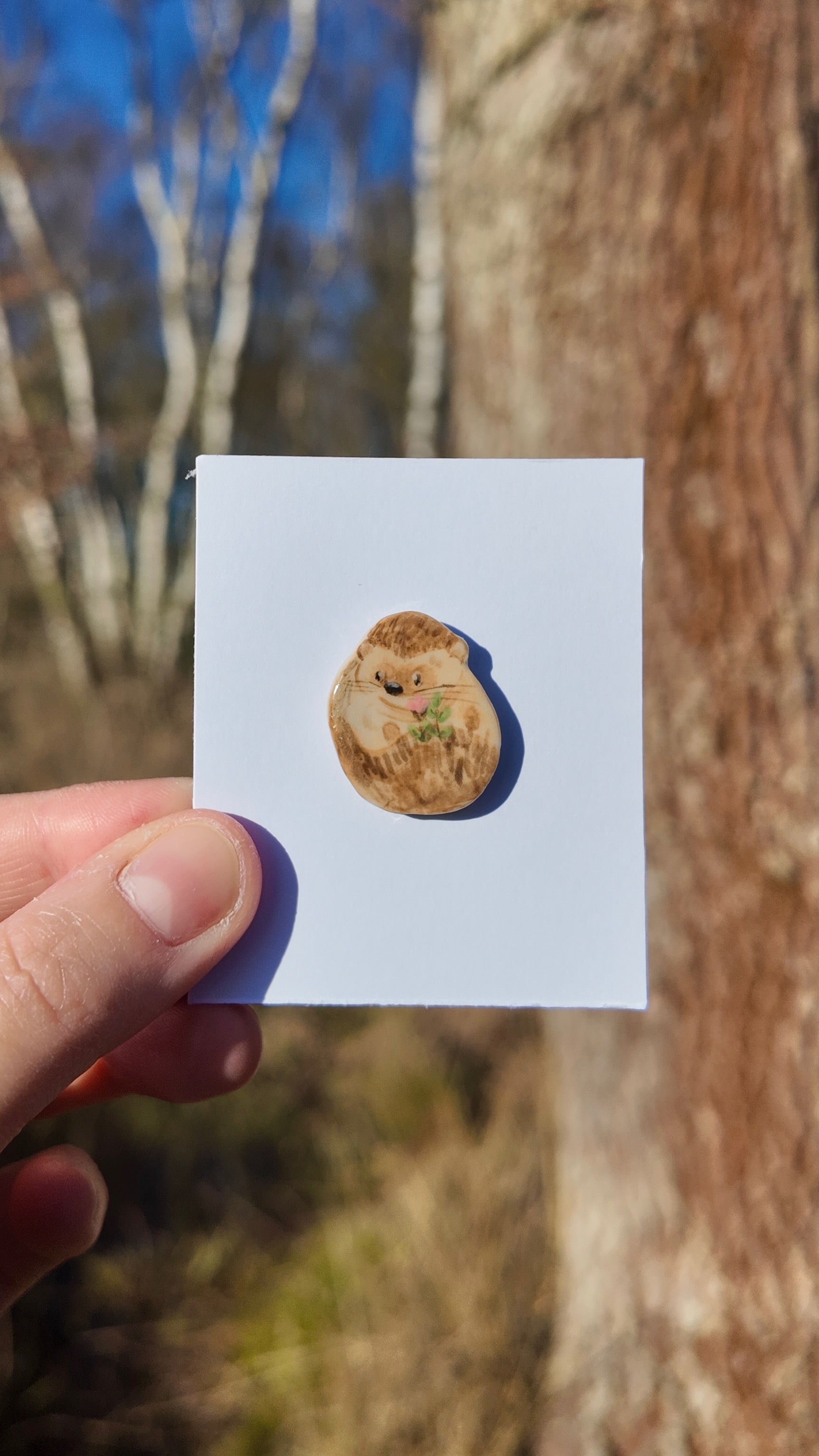 Floral Hedgehog Pin