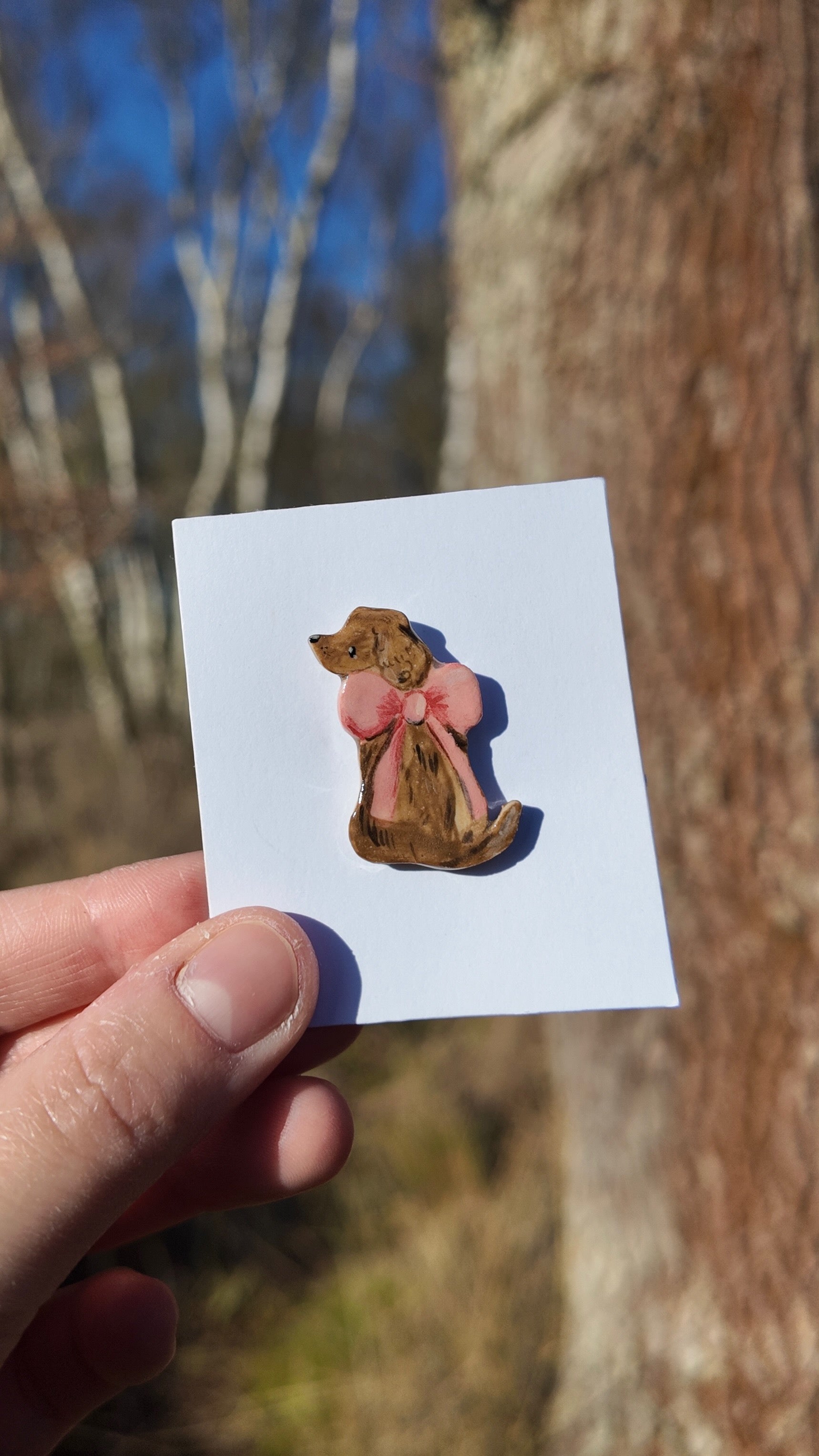 Puppy Bow Pin