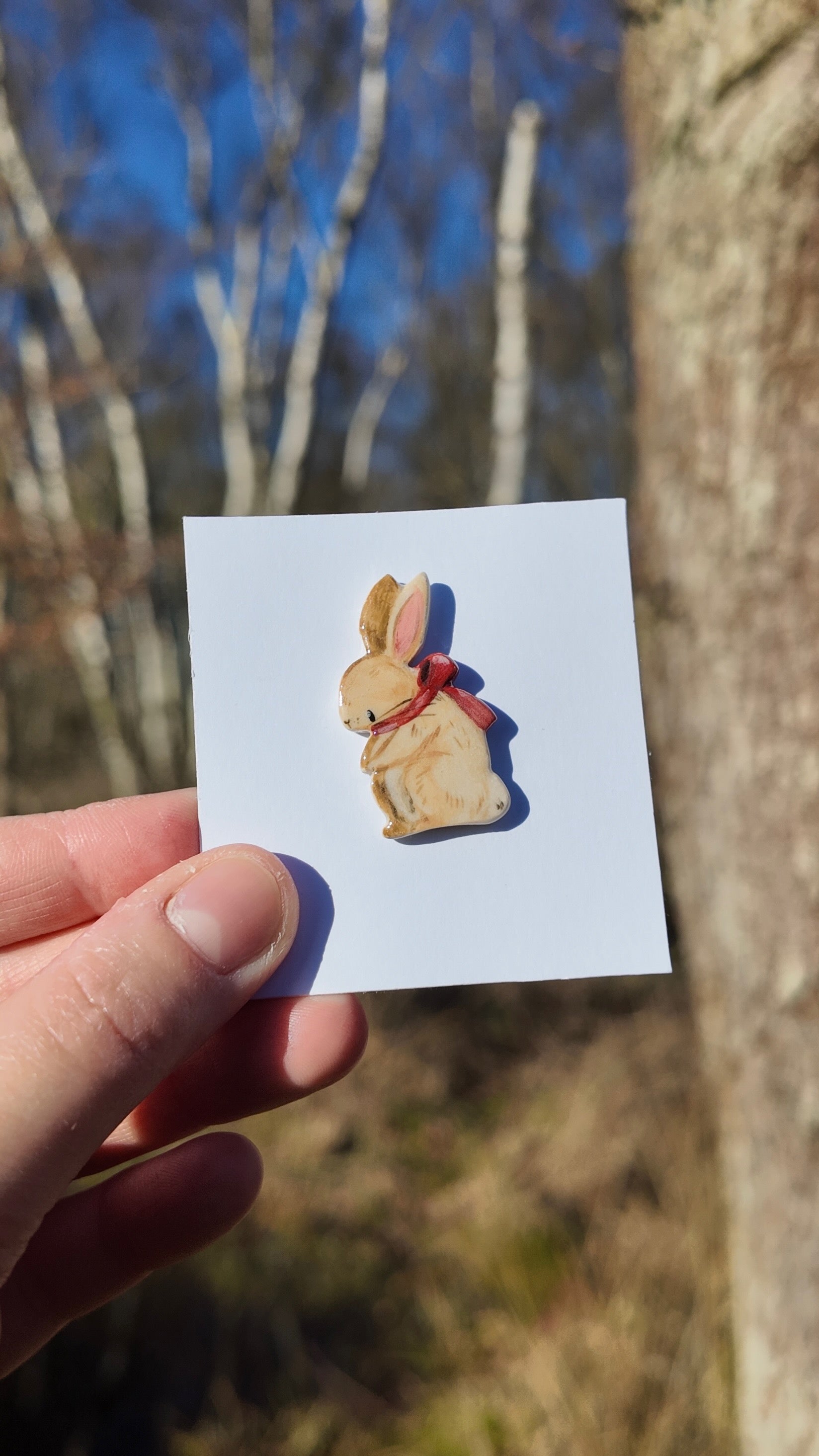 Bow Bunny Pin