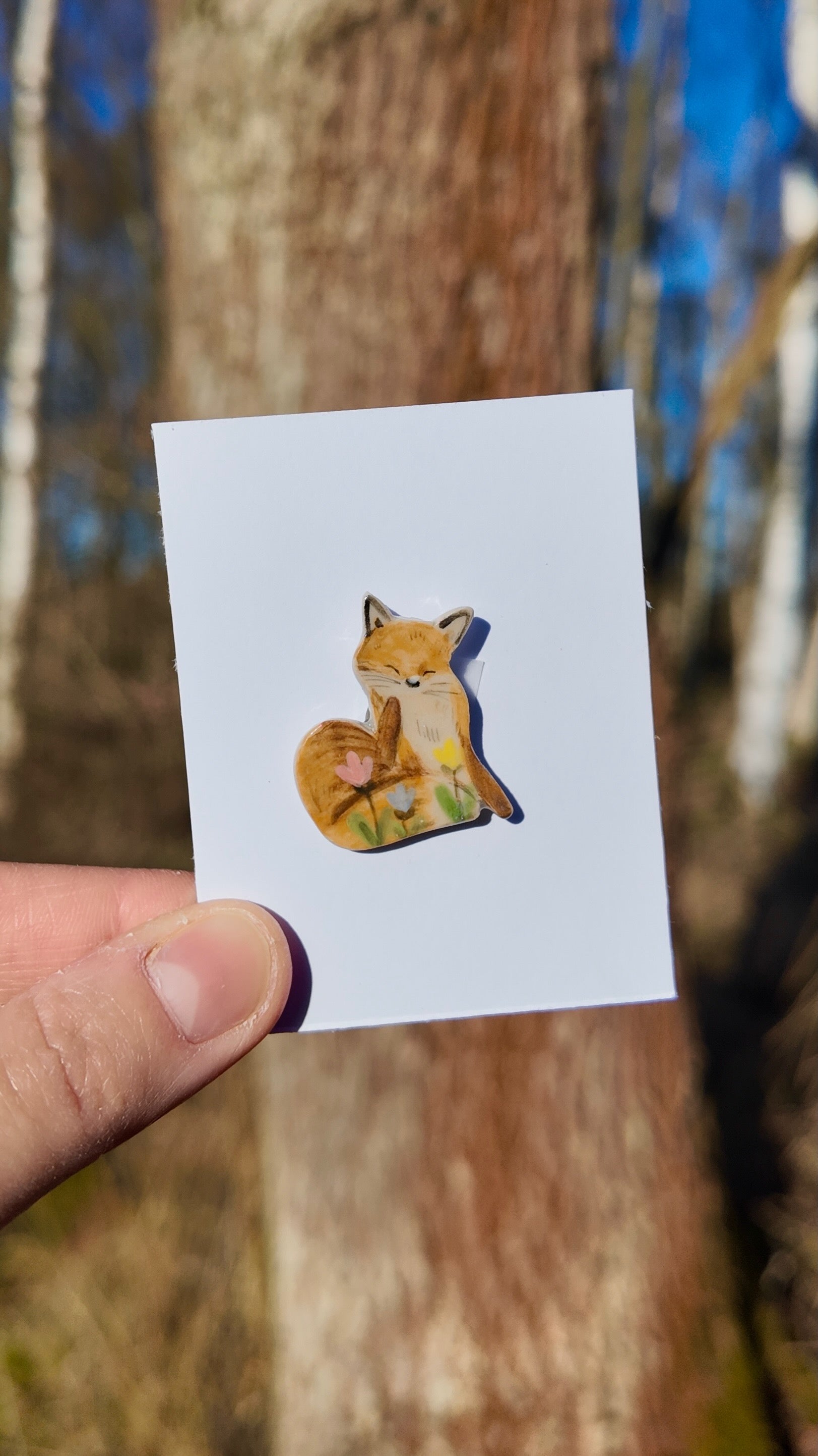 Fox Tulip Pin