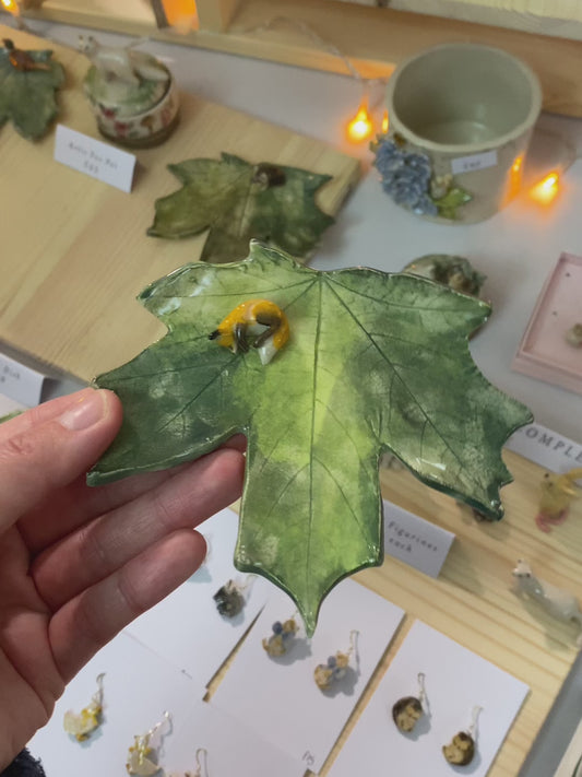 Leaf Shaped Fox Tray